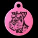 Schnauzer Side View Engraved 31mm Large Round Pet Dog ID Tag